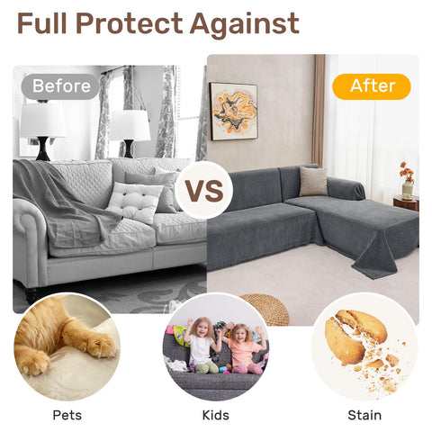 Houmiggle pet-friendly sofa cover protects against scratches and spills.