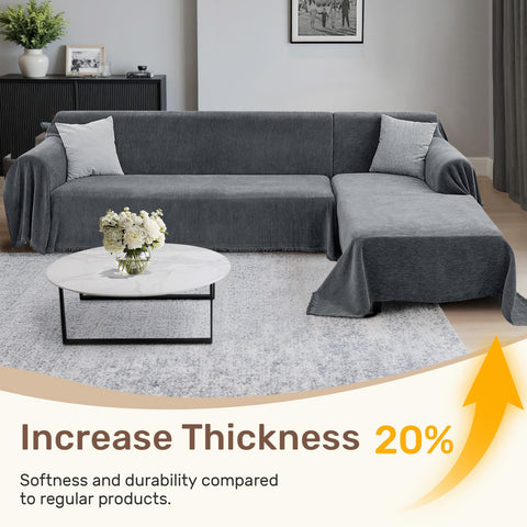 Houmiggle two-piece set on sofa offering full coverage and texture.
