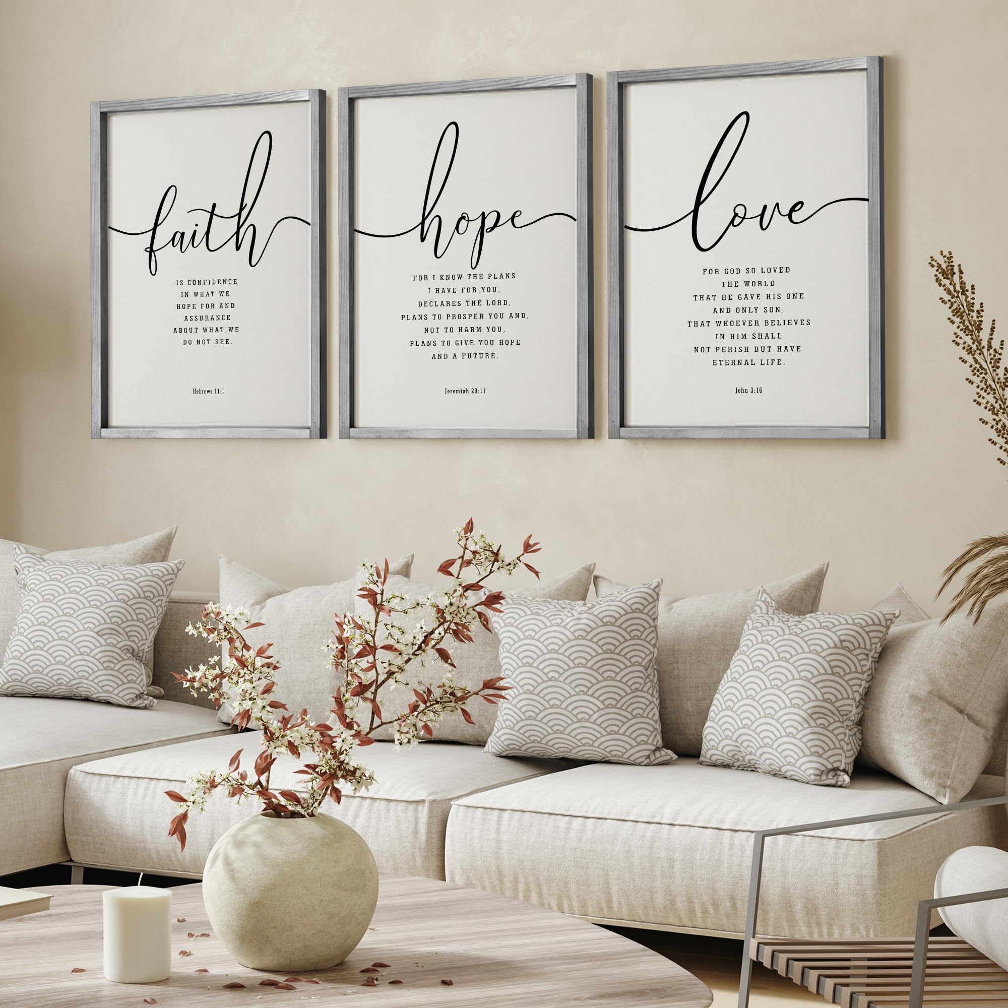 Houmury 11x14 wall art set with screws for easy mounting