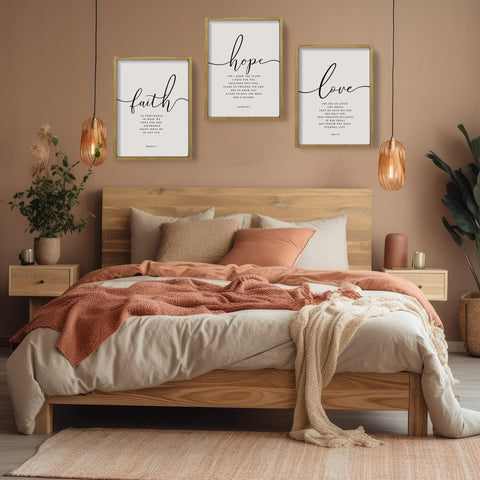 Houmury bedroom decor idea for a calm, inspirational home atmosphere.