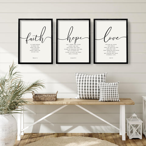 Houmury framed Bible verses set adds cozy, classic farmhouse charm to bedrooms.