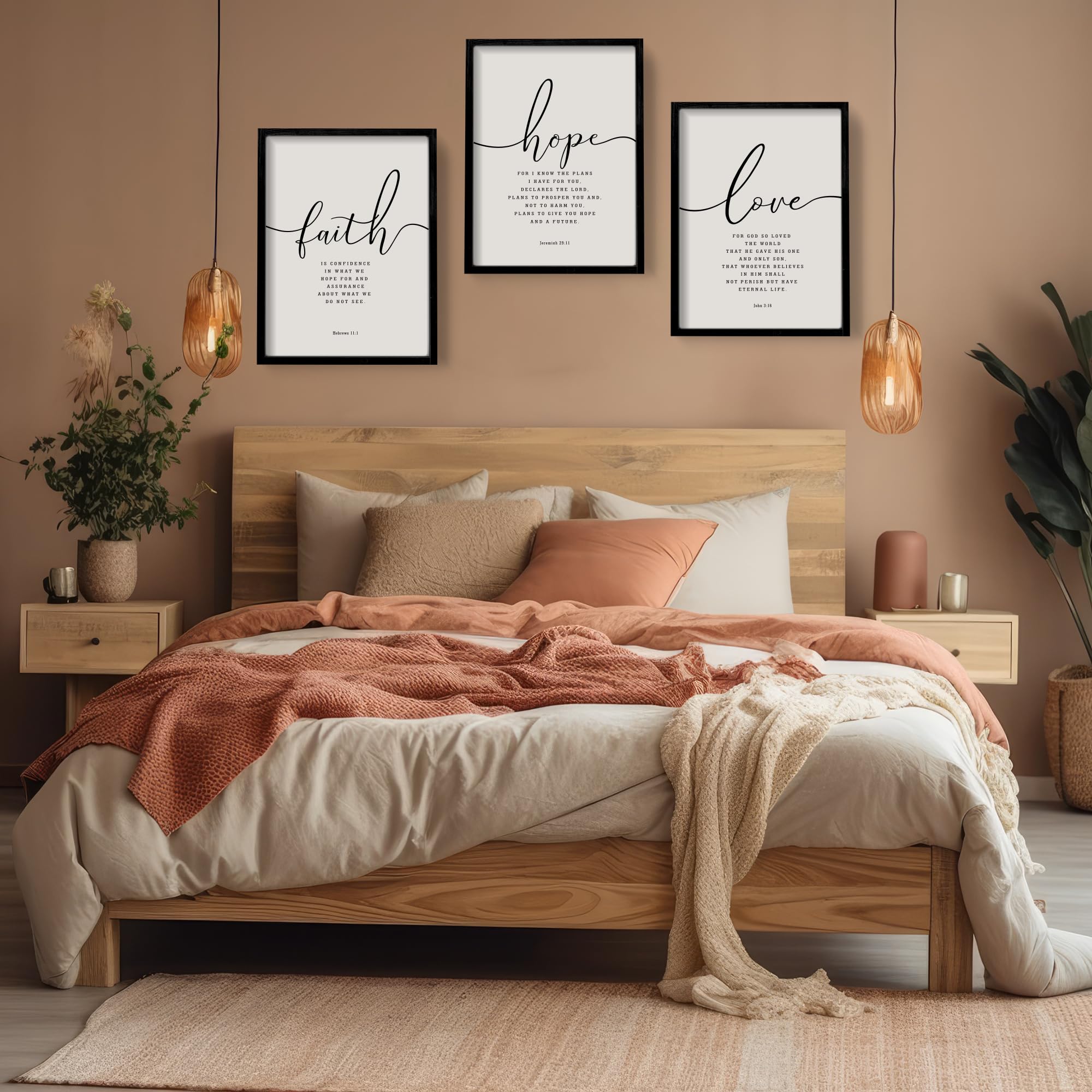 Houmury 3-piece signs are easy to hang with included hardware.