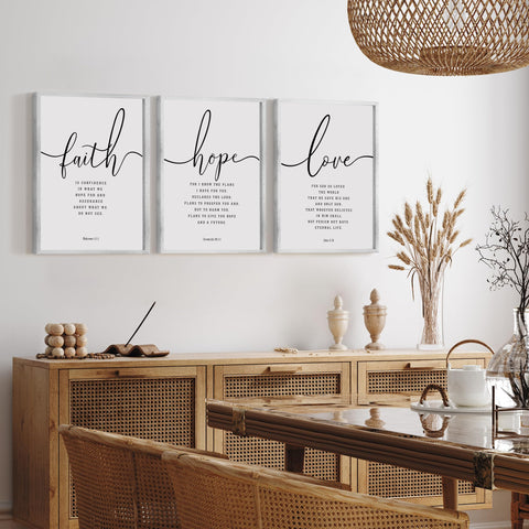 Houmury Christian scripture plaque provides daily inspiration in kitchen