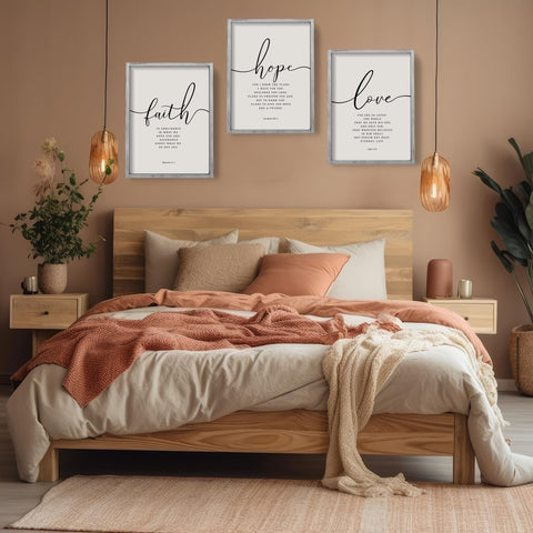 Houmury 3-piece set creates cohesive decor for living room or entryway