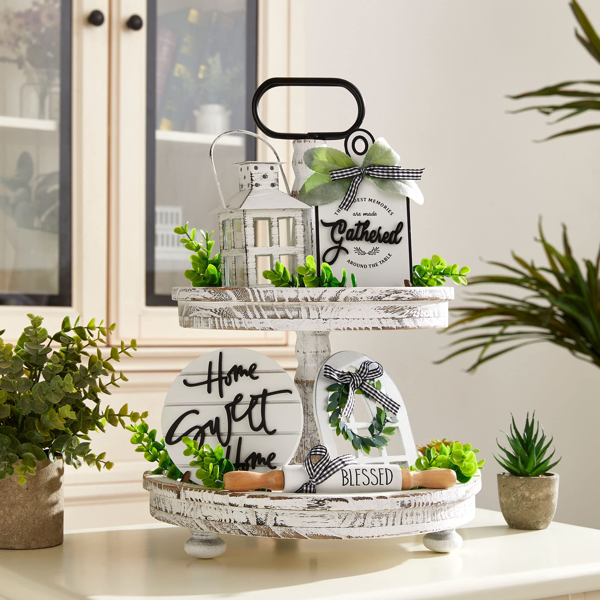 Houmury Home Sweet Home Sign brightens shelves with rustic charm and legible typography