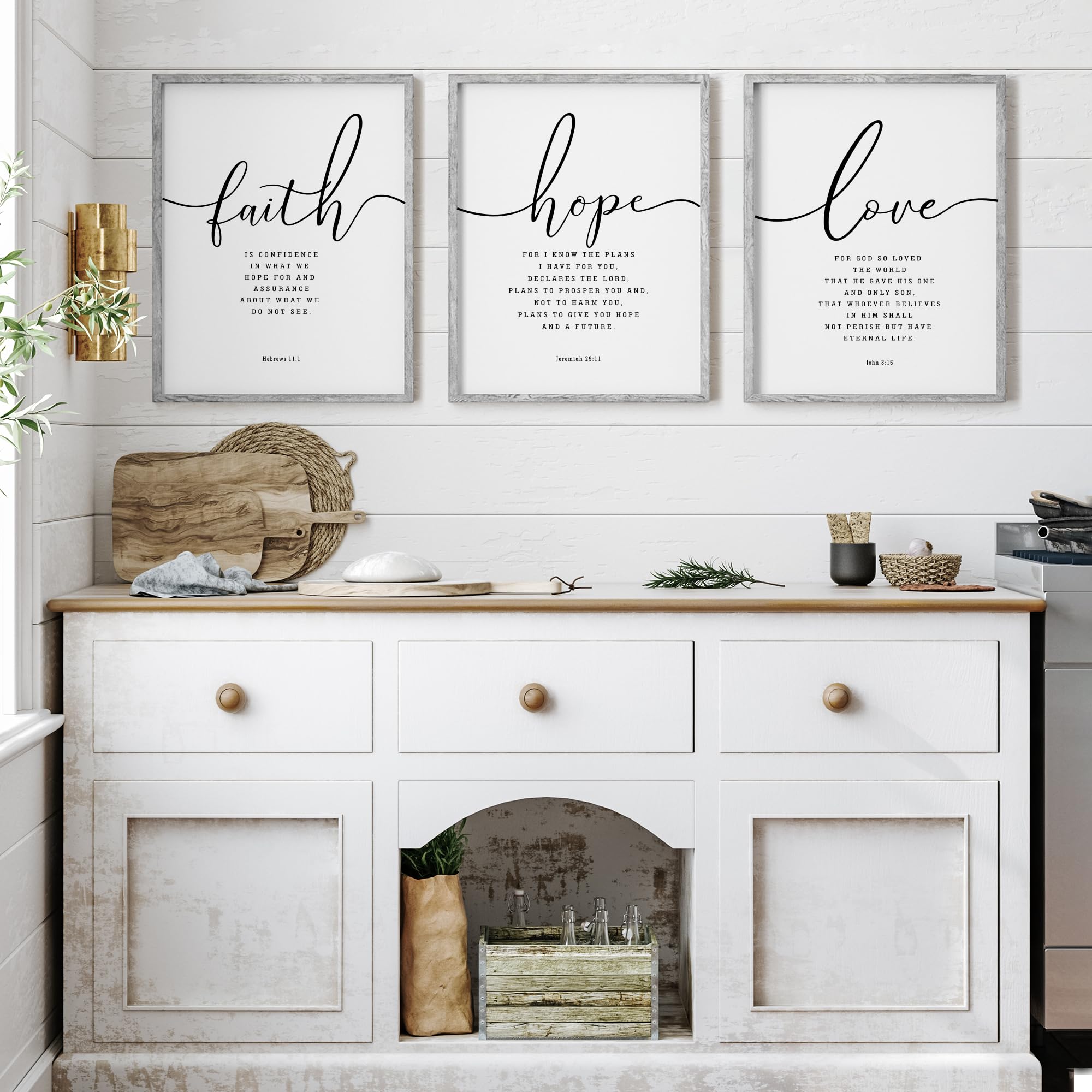 Houmury calm grey frame complements modern rustic interiors