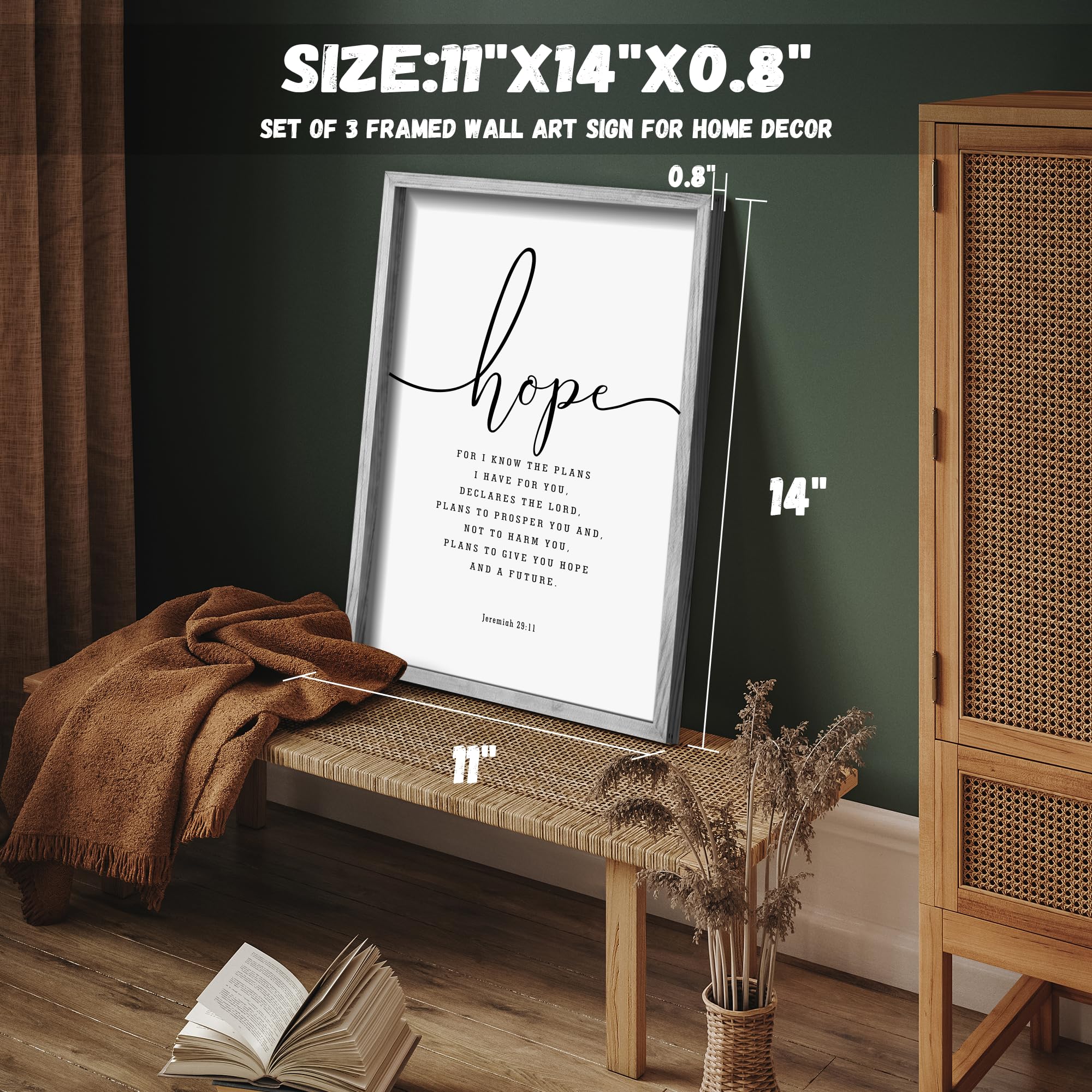Houmury wooden-framed wall sign features crisp lettering for readability