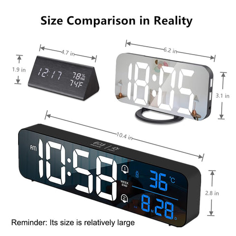 Hournor digital clock modern design complements desks and living spaces.