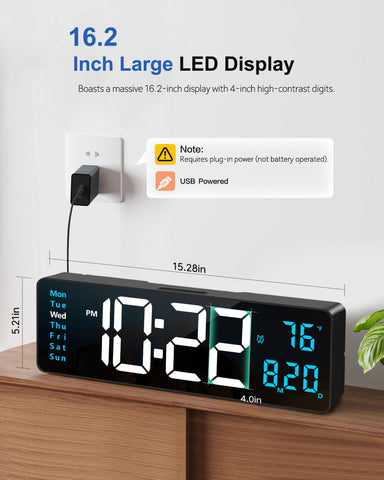 Hournor clock base night-light with nine colors for soft bedroom ambiance