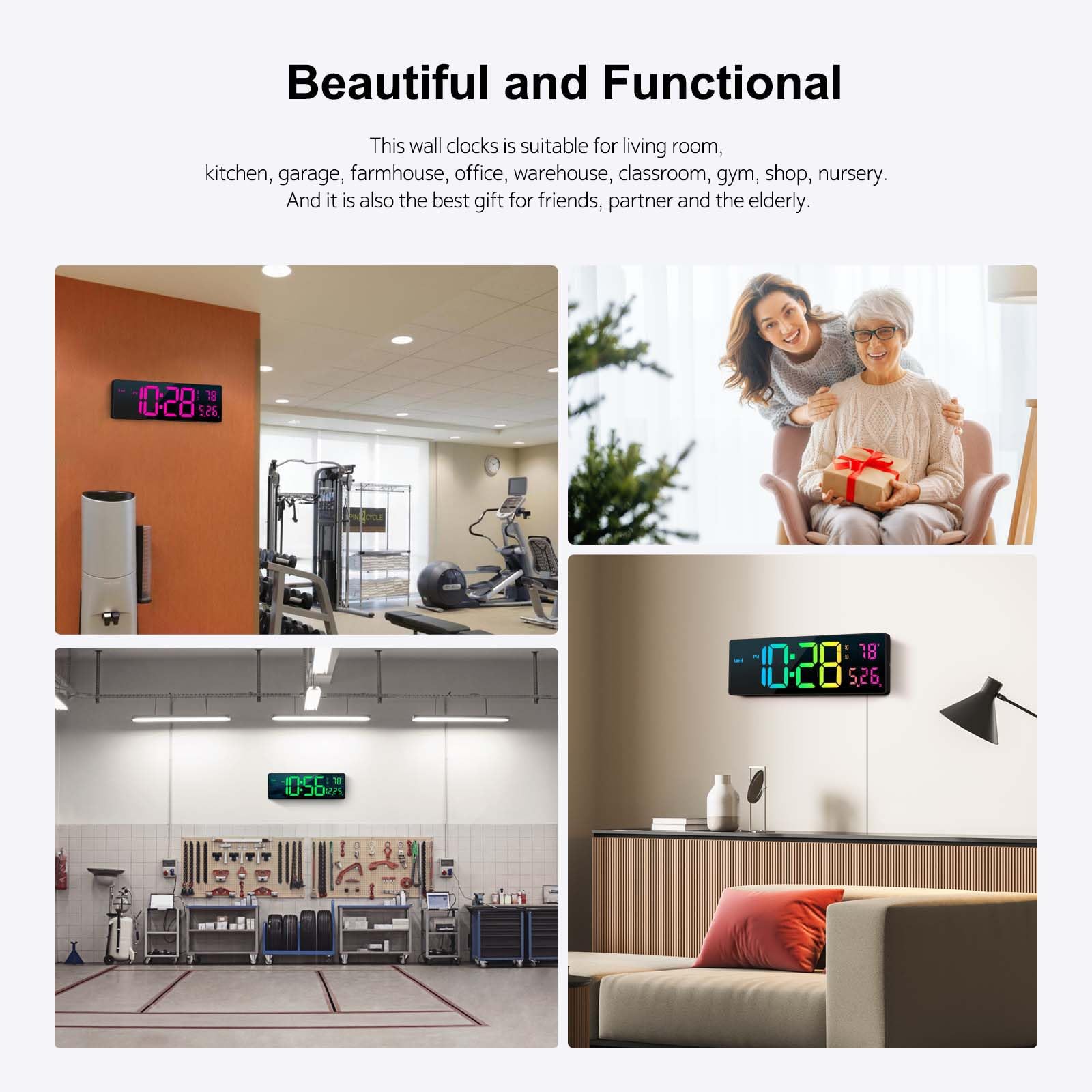 Hournor memory function preserves time settings through outages for quick resume.