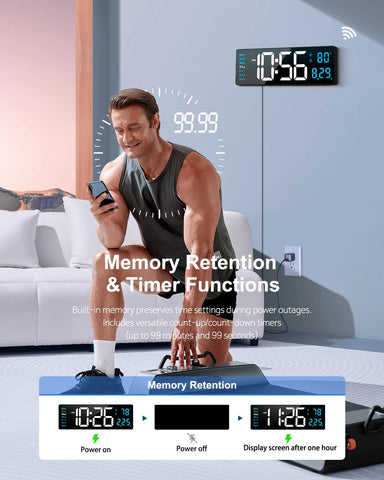 Hournor included USB cable and adapter for simple setup