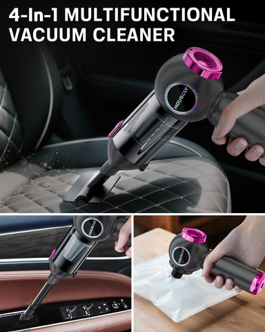 Houscly 4-in-1 design supports vacuuming, blowing, inflating, and deflating