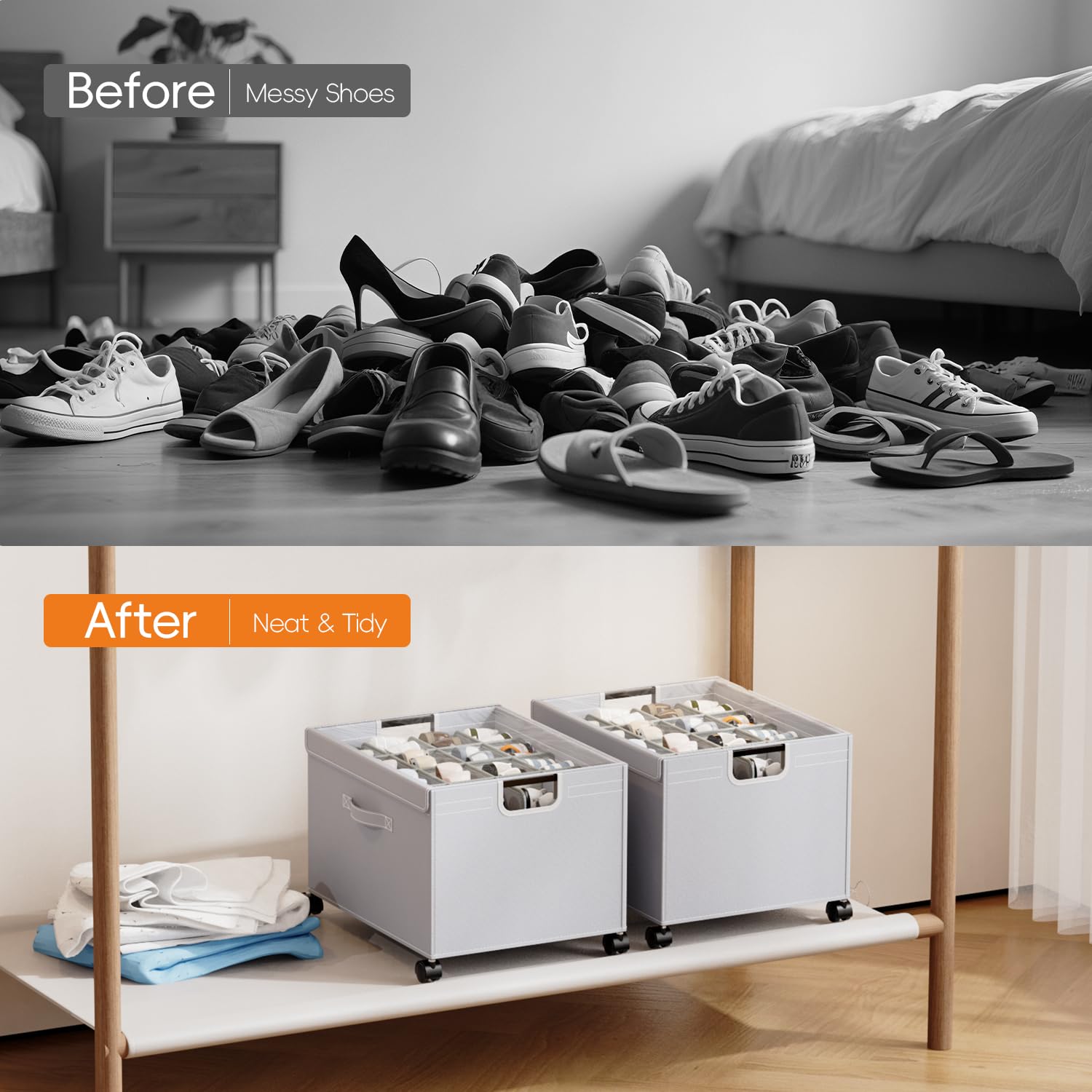 HOUSE AGAIN compact closet solution ideal for small spaces.