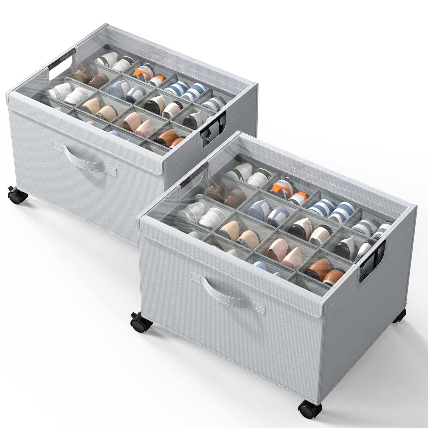 HOUSE AGAIN metal-frame shoe organizer for durable closet storage.