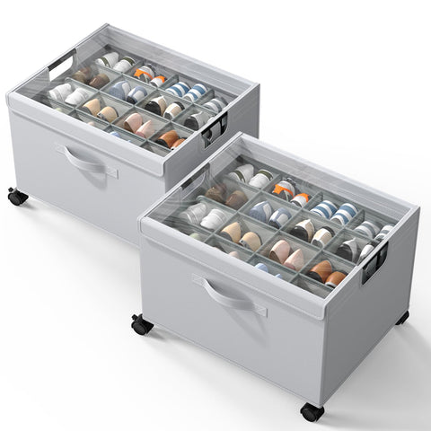 HOUSE AGAIN metal-frame shoe organizer for durable closet storage.