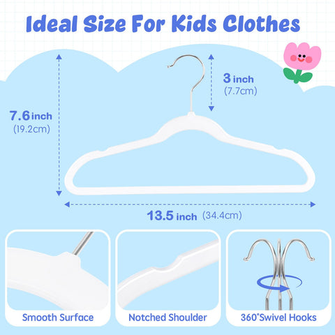 House Day 13-5 inch kids hangers slim profile saves closet space