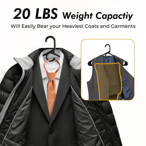 HOUSE DAY 16.7 by 9 inch hanger size fits bulky coats and tops