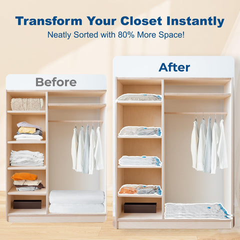 House Day 30-pack six sizes configuration helps organize clothing and bedding.