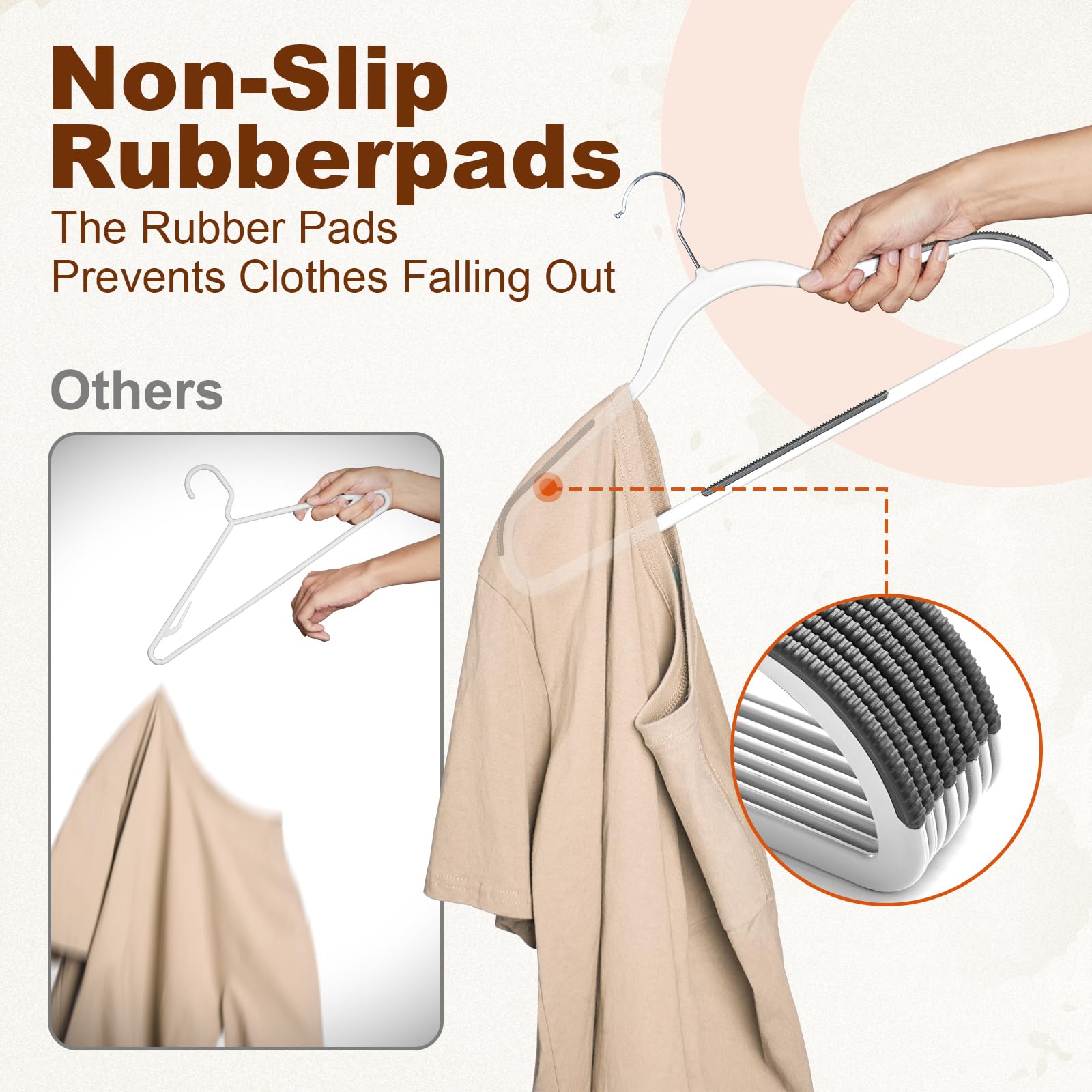 House Day 360-degree swivel hook enables easy access to clothes.