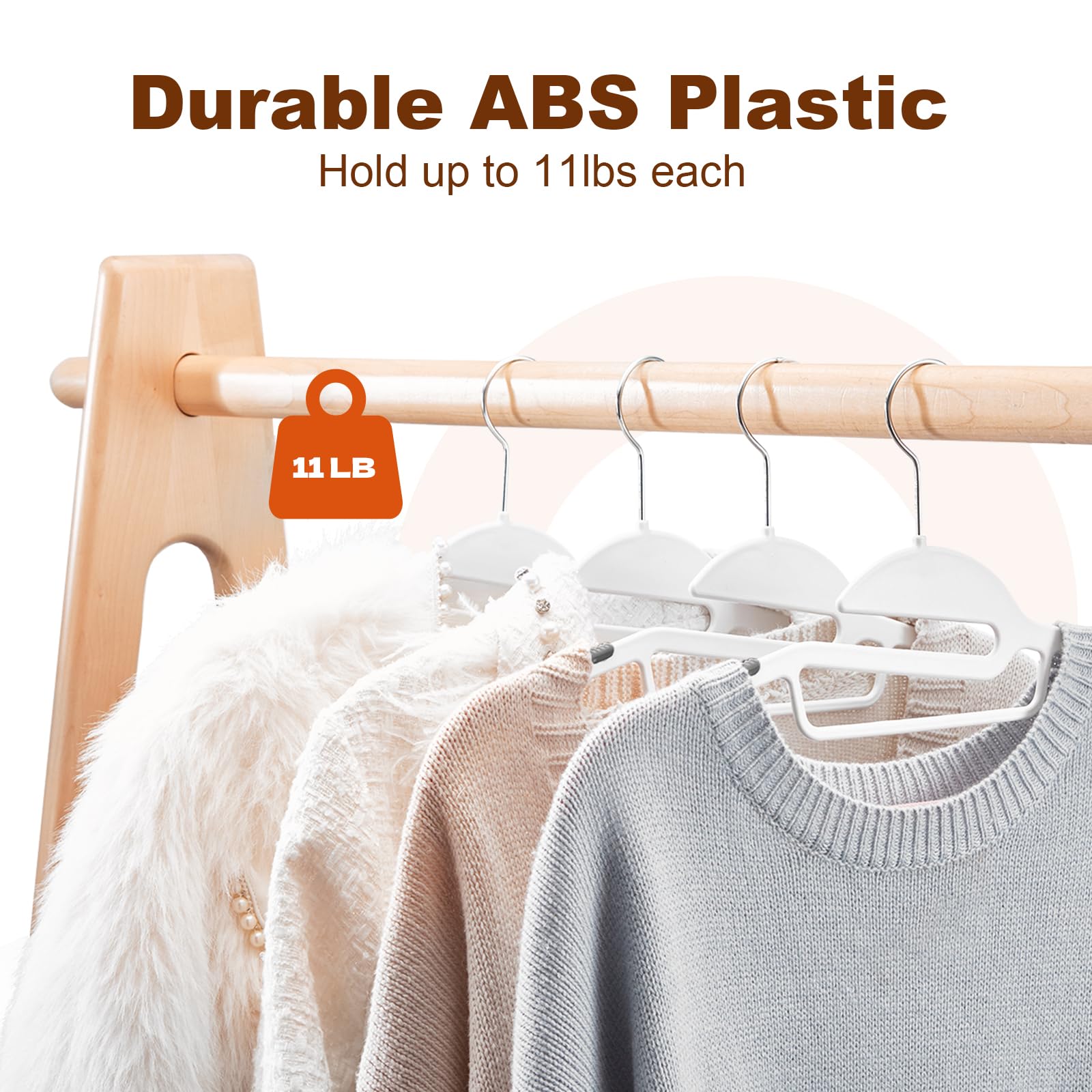 HOUSE DAY 360-degree swivel hook adapts to any closet layout.