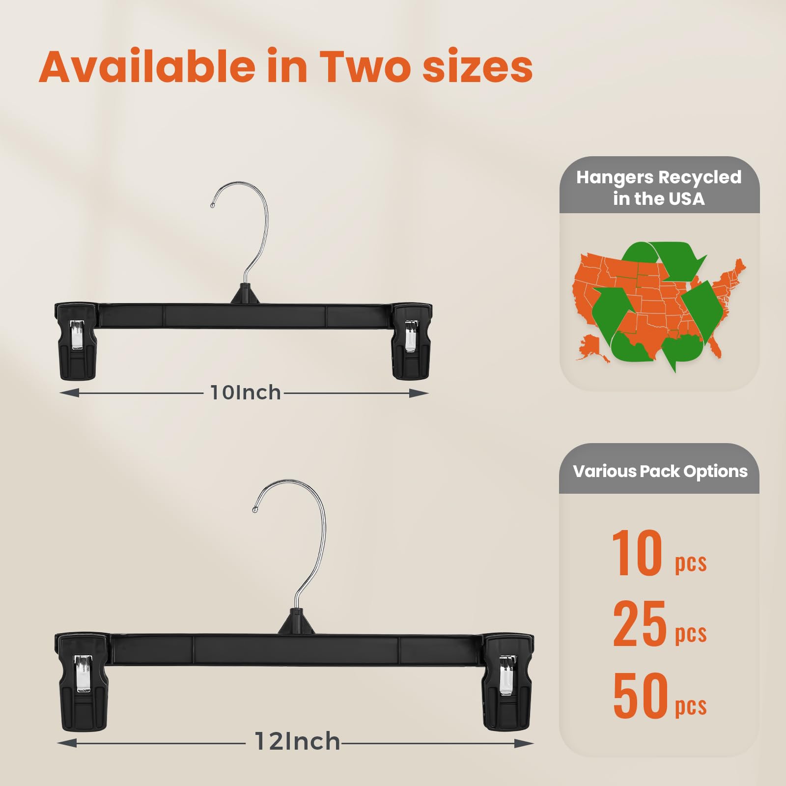 HOUSE DAY 360° swivel hook on pants hangers for easy access and smooth rotation.