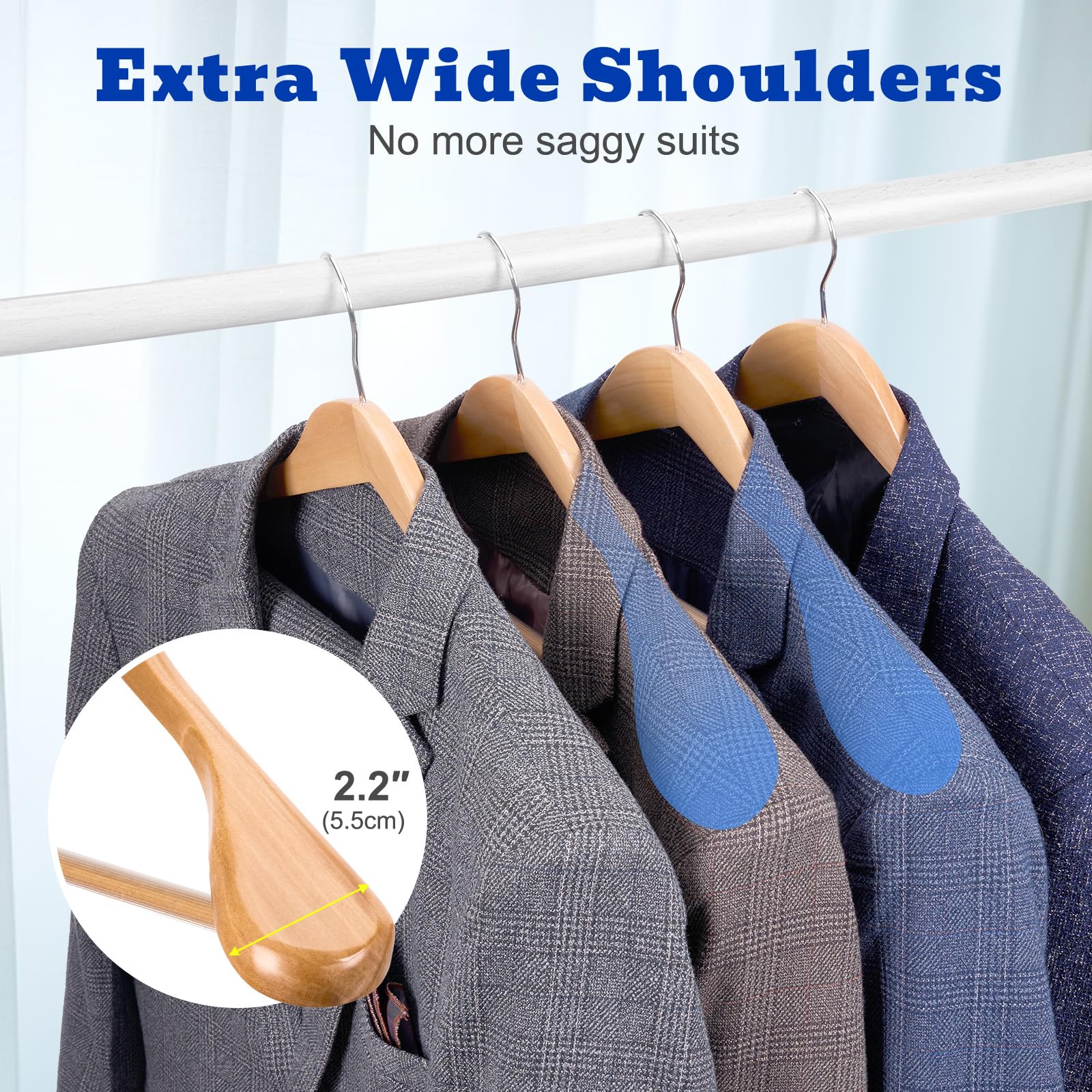 House Day 360° swivel hook for easy closet browsing.
