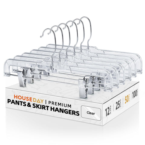 HOUSE DAY 50-pack clip hangers neatly hold pants and skirts