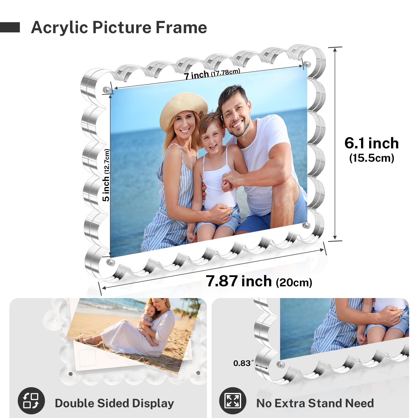 House Day 5x7 magnetic closure demonstrates instant photo swaps