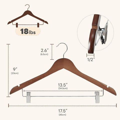 House Day adjustable clips securely hang pants for varied sizes.