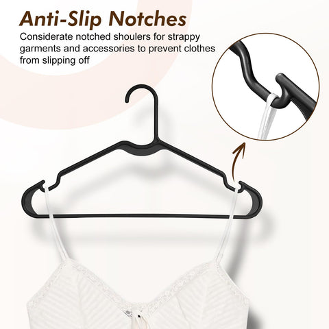 HOUSE DAY anti-slip bottom-surface hangers secure skirts and lightweight pants during daily closet rotation