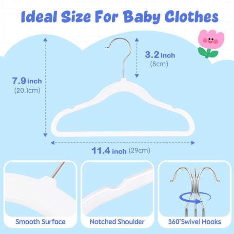 HOUSE DAY 360-degree rotatable hook on baby hangers for easy access
