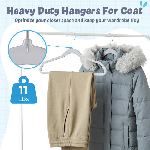 HOUSE DAY versatile hangers for coats, dresses, pants, and more.