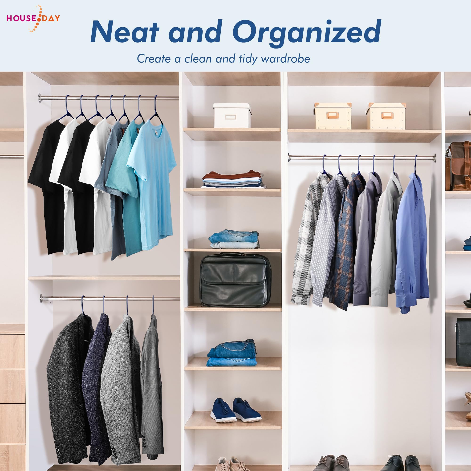 HOUSE DAY trusted brand hangers deliver consistent performance in busy closets