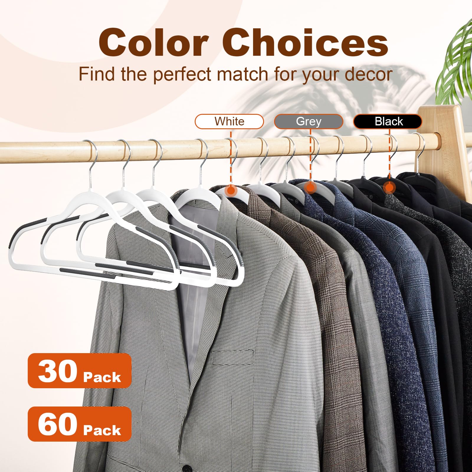 House Day closet organization scene with neatly hung garments.