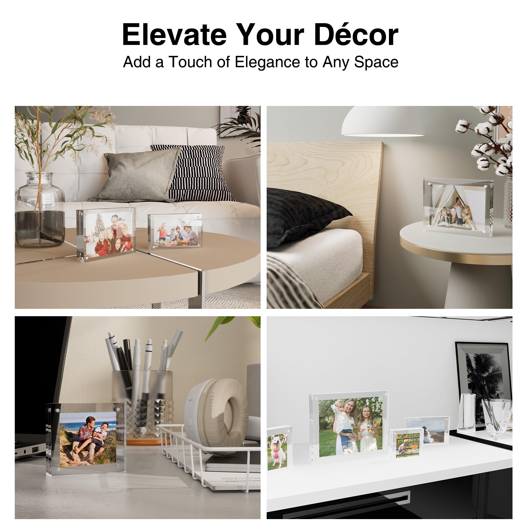 HOUSE DAY desk display vertical orientation supports portrait photos.