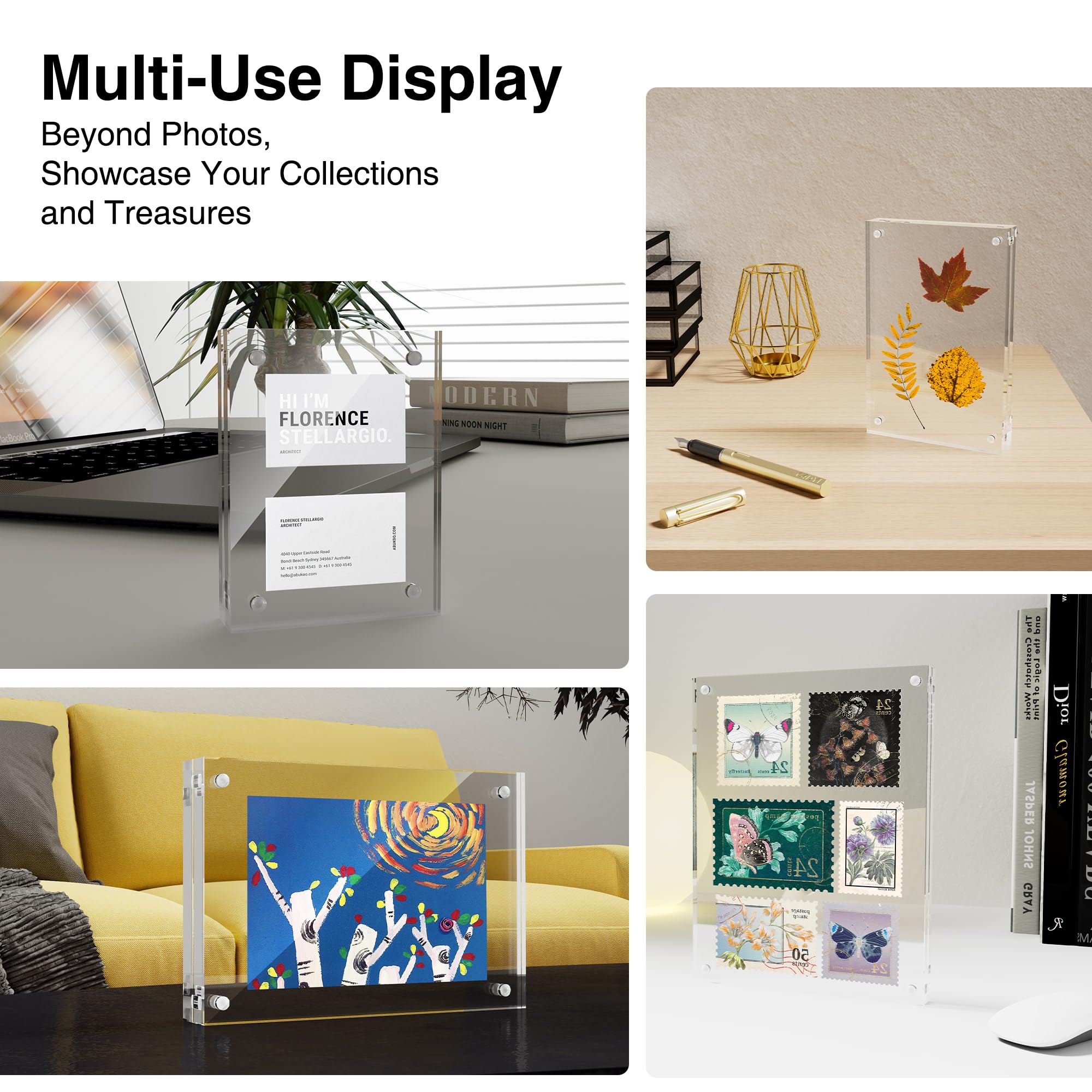 HOUSE DAY desktop photo display ideal for desks and shelves.