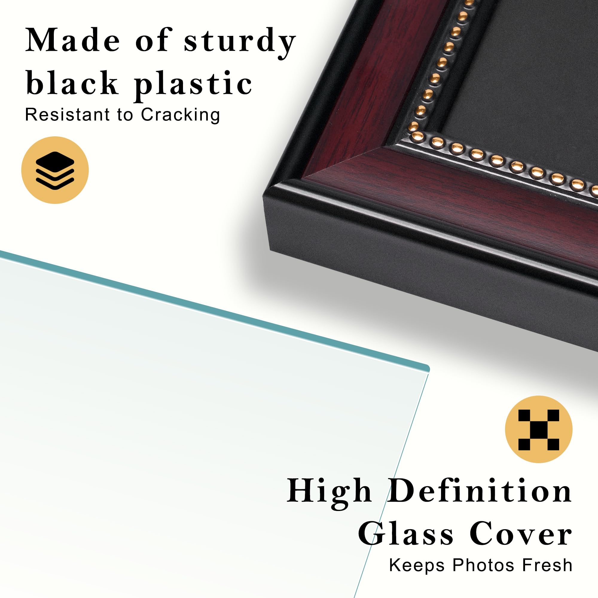 House Day real glass protects from dust and UV while keeping certificates pristine