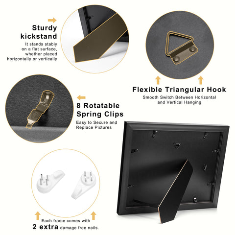 House Day frame supports wall hanging and tabletop display in portrait or landscape
