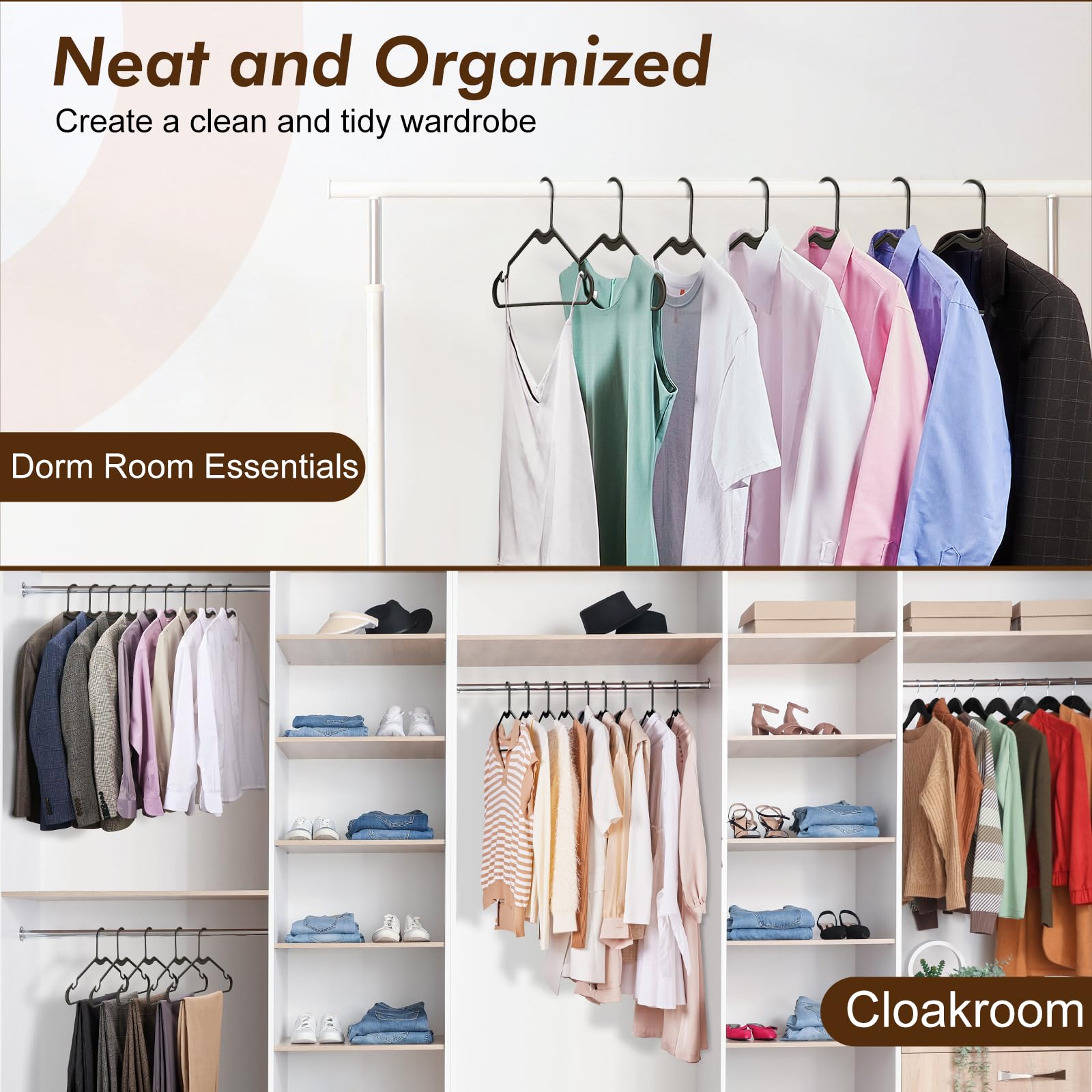 HOUSE DAY dorm closet organizers support compact wardrobes in small spaces and student rooms