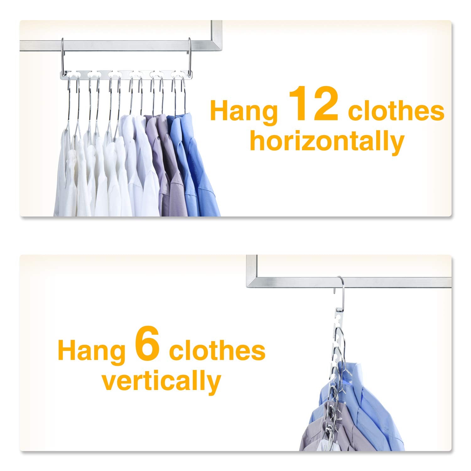 House Day dress and coat neatly hung for easy outfit selection.