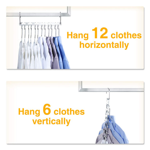 House Day dress and coat neatly hung for easy outfit selection.