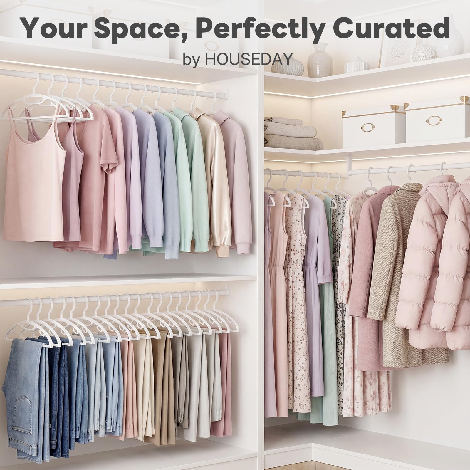 HOUSE DAY hangers keep dresses and sweaters in shape