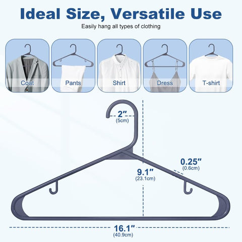 HOUSE DAY dual-hooks hanger keeps tops, pants, and accessories neatly accessible.