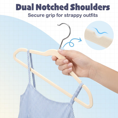 HOUSE DAY durable 50-pack kids hangers provide reliable closet organization.