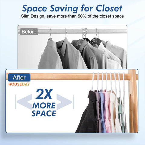 HOUSE DAY eco-friendly plastic offers odor-free storage for your wardrobe.