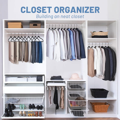 House Day stylish black velvet hangers elevate closet aesthetics.