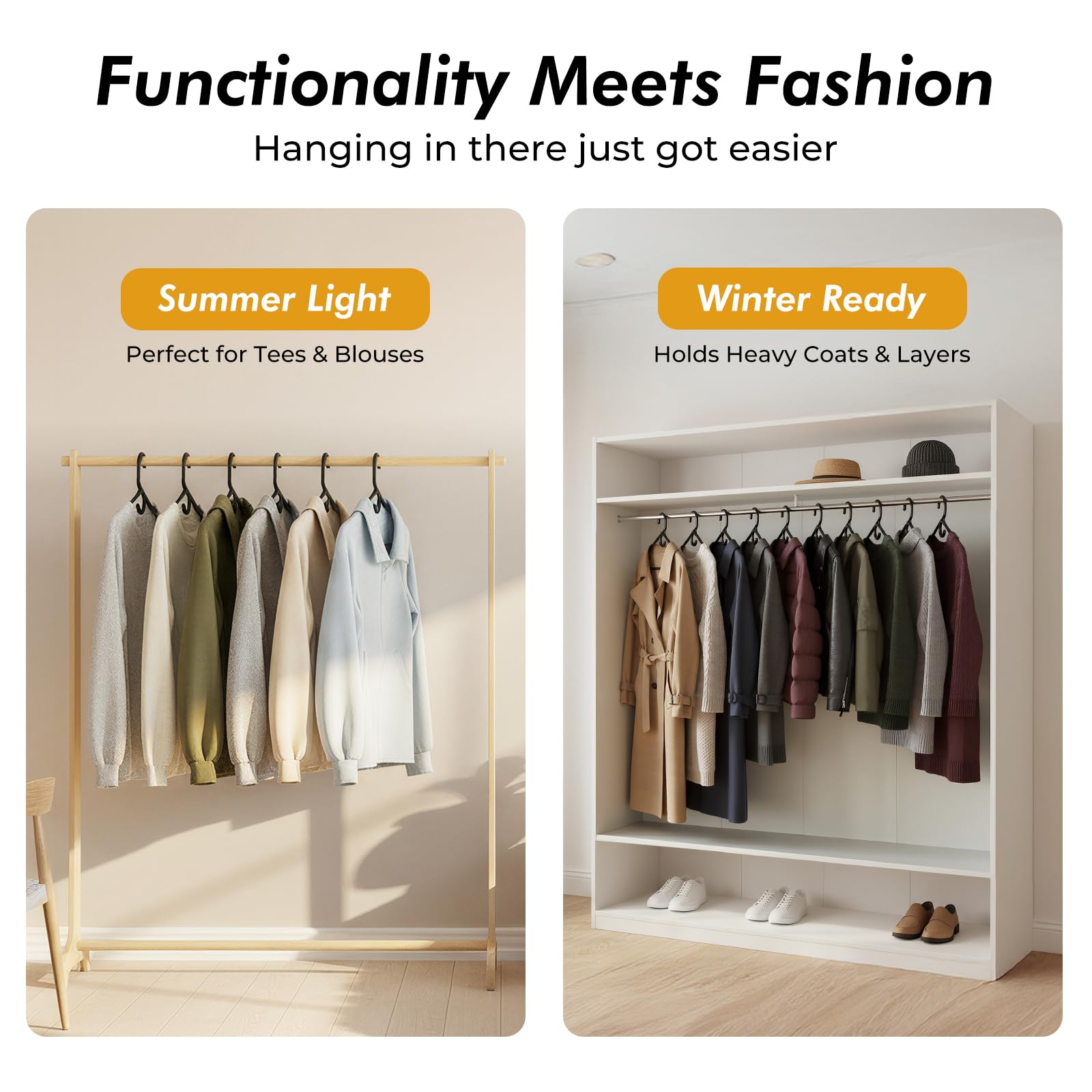 House Day dorm and apartment closet solution for better organization.
