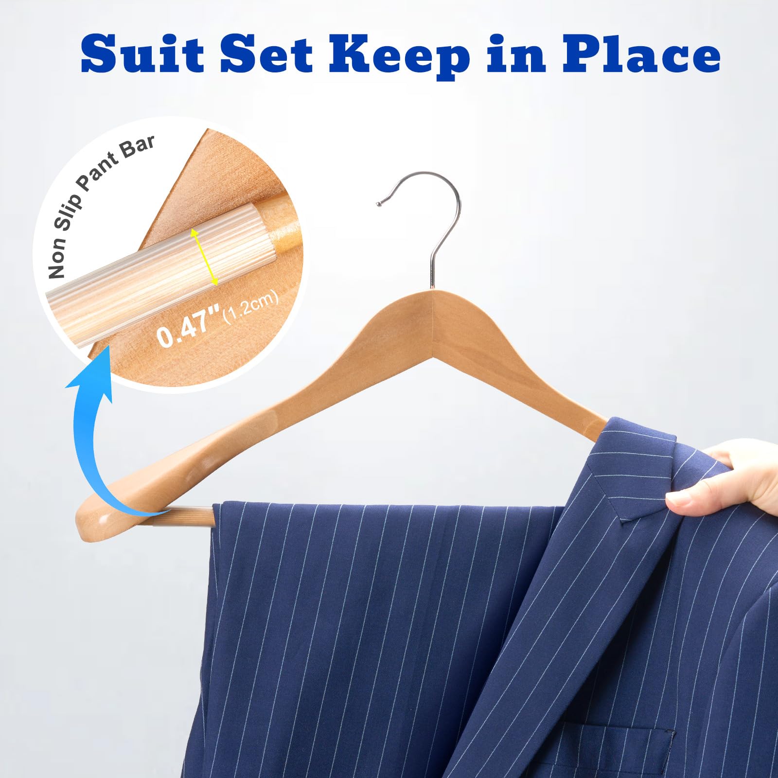 House Day solid lotus wood hanger supports heavy coats and suits.