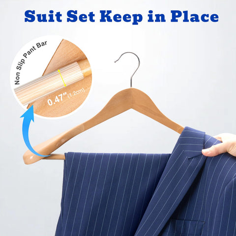 House Day solid lotus wood hanger supports heavy coats and suits.