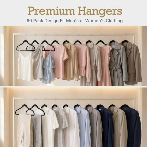 HOUSE DAY heavy-duty hanger supports up to 11 lbs for coats and jackets.